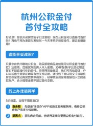杭州推出公积金直付首付款新政：线上五步办理，缓解购房压力