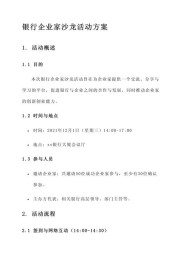 银行沙龙活动方案：打造专业交流平台，提升客户满意度与黏性